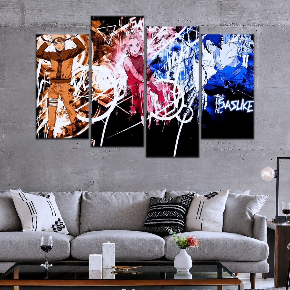 Naruto Canvas Wall Art - NA5060 - Uzumaki Naruto - Uchiha Sasuke - Sakura Haruno