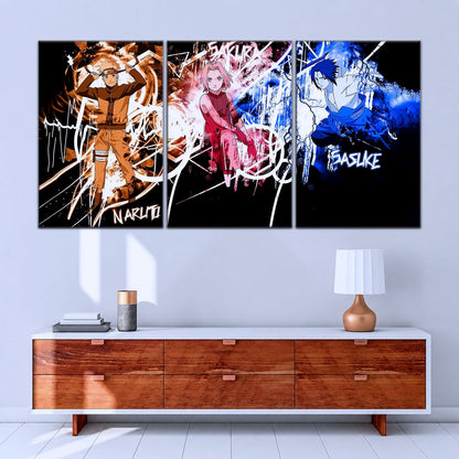 Naruto Canvas Wall Art - NA5060 - Uzumaki Naruto - Uchiha Sasuke - Sakura Haruno