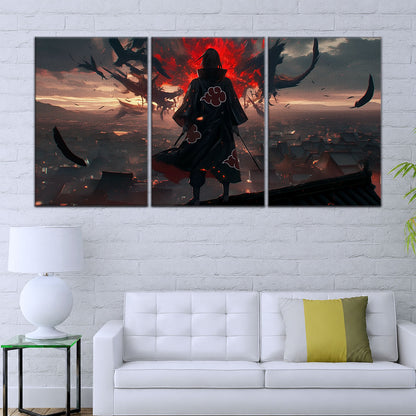 Naruto Canvas Wall Art - NA5063 - Itachi Uchiha Akatsuki Shadow Over Konoha