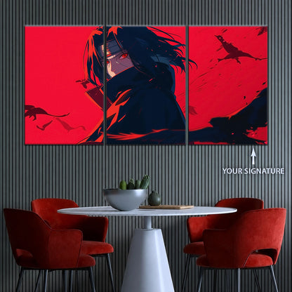 Naruto Canvas Wall Art - NA5064 - Itachi Uchiha Sharingan Blaze
