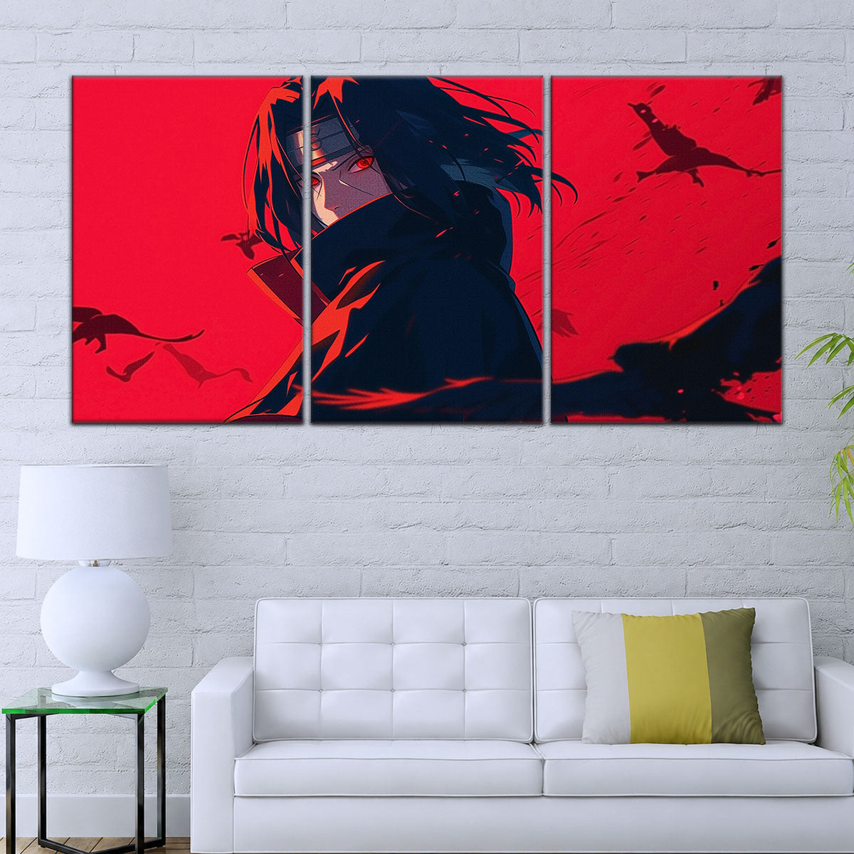 Naruto Canvas Wall Art - NA5064 - Itachi Uchiha Sharingan Blaze