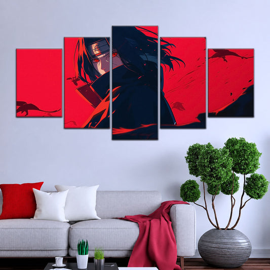 Naruto Canvas Wall Art - NA5064 - Itachi Uchiha Sharingan Blaze