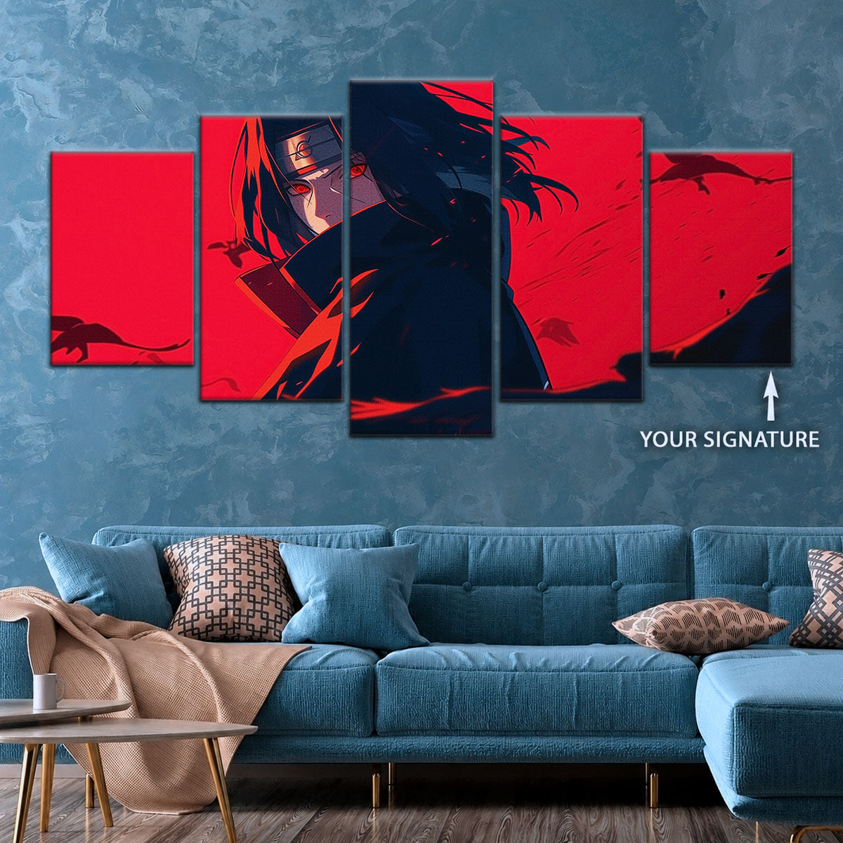 Naruto Canvas Wall Art - NA5064 - Itachi Uchiha Sharingan Blaze