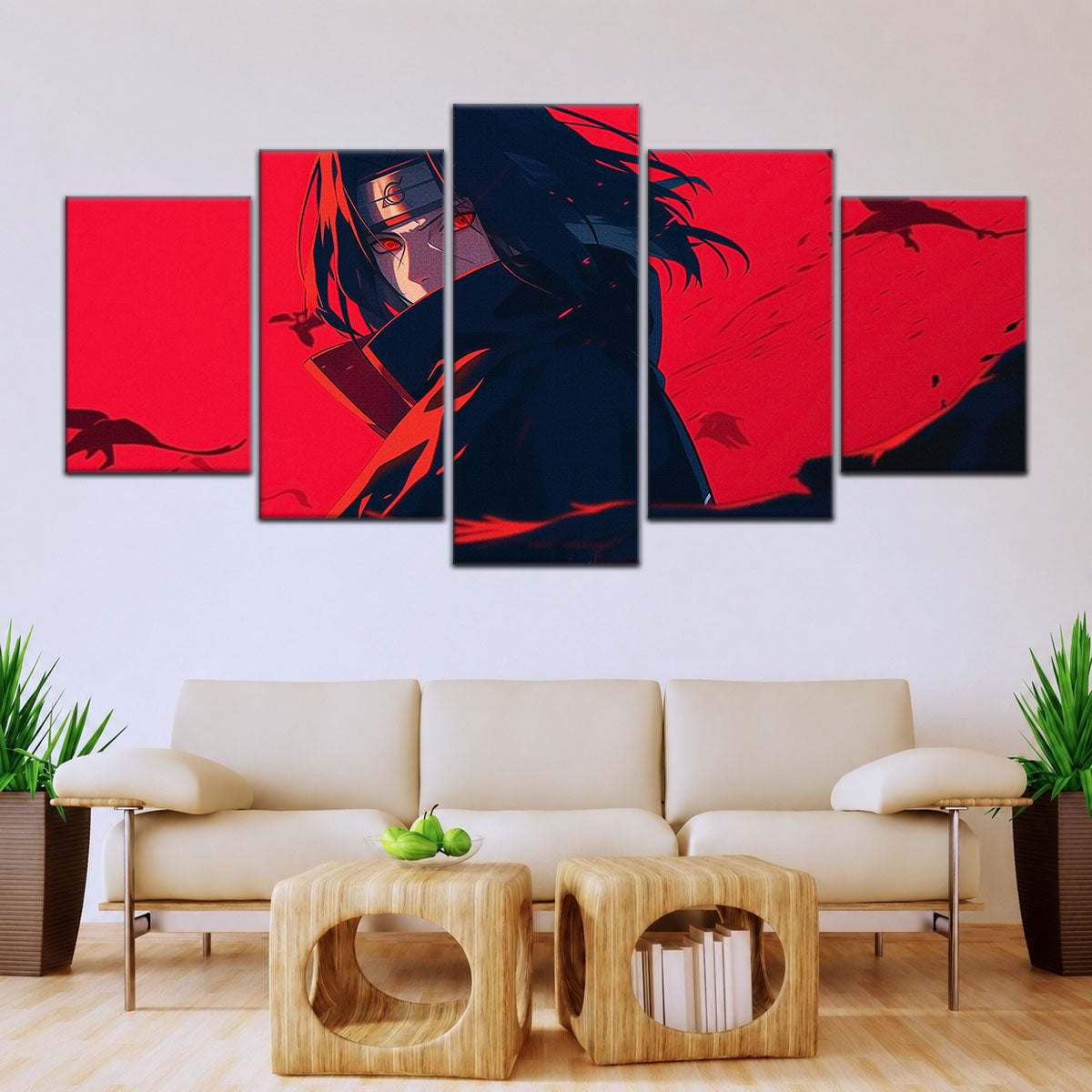 Naruto Canvas Wall Art - NA5064 - Itachi Uchiha Sharingan Blaze