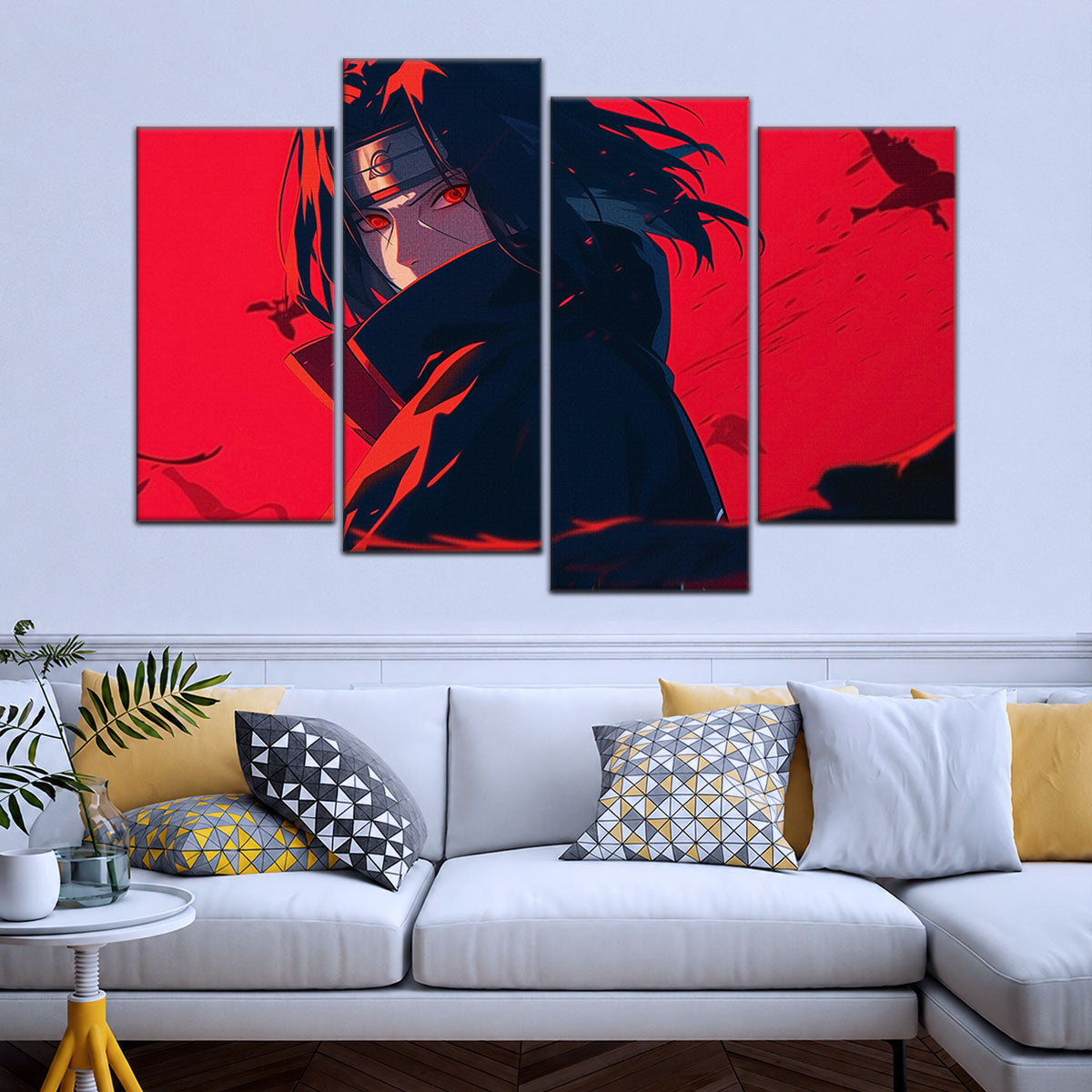 Naruto Canvas Wall Art - NA5064 - Itachi Uchiha Sharingan Blaze