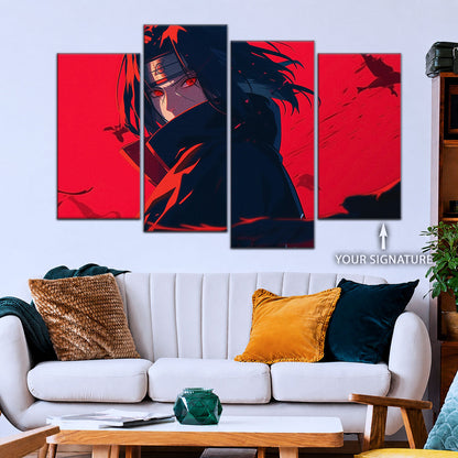 Naruto Canvas Wall Art - NA5064 - Itachi Uchiha Sharingan Blaze