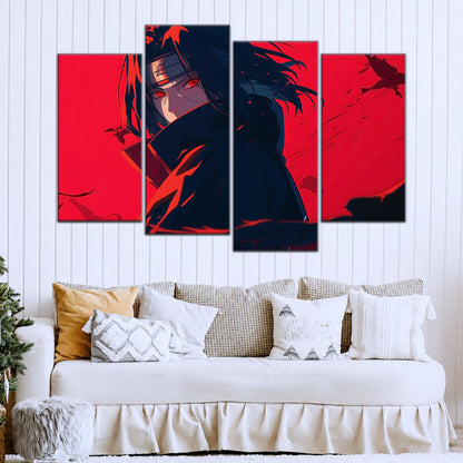 Naruto Canvas Wall Art - NA5064 - Itachi Uchiha Sharingan Blaze