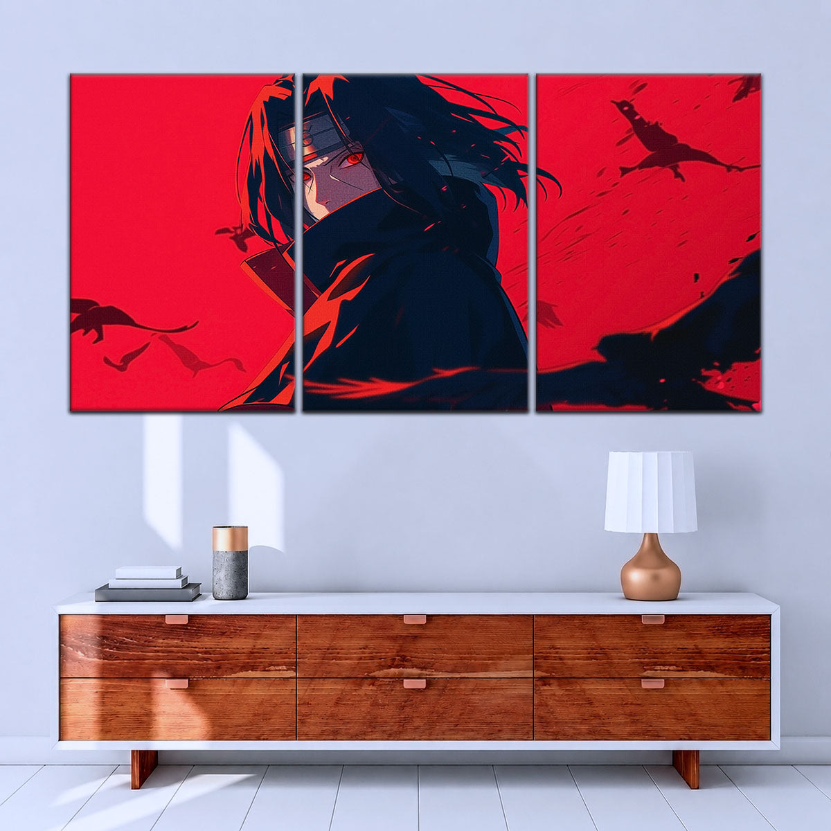 Naruto Canvas Wall Art - NA5064 - Itachi Uchiha Sharingan Blaze