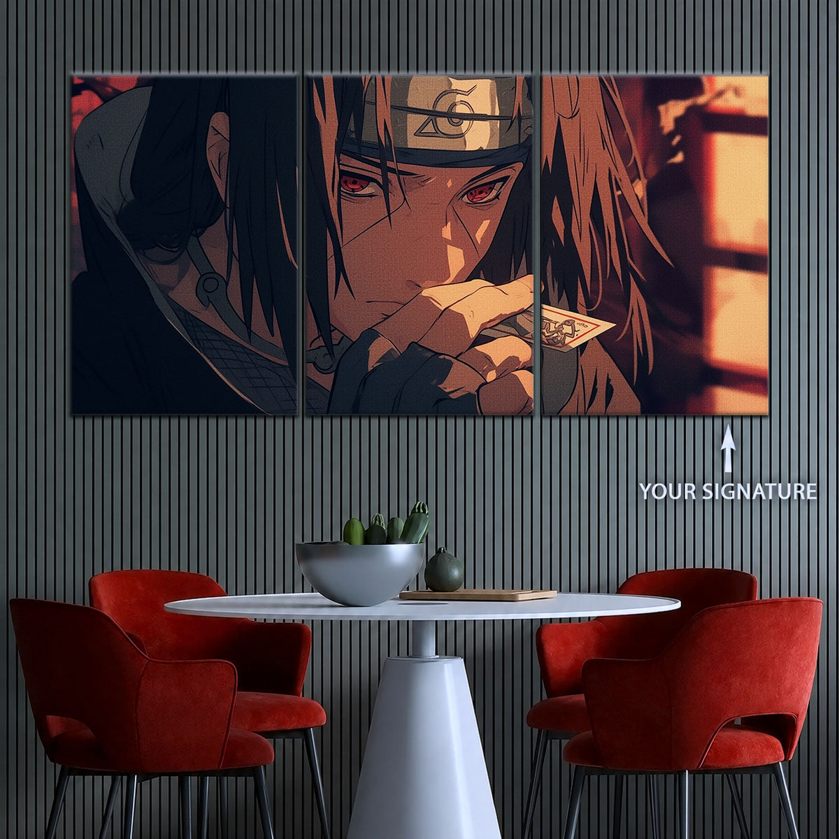 Naruto Canvas Wall Art - NA5065 - Itachi Uchiha Mysterious Gaze Eyes