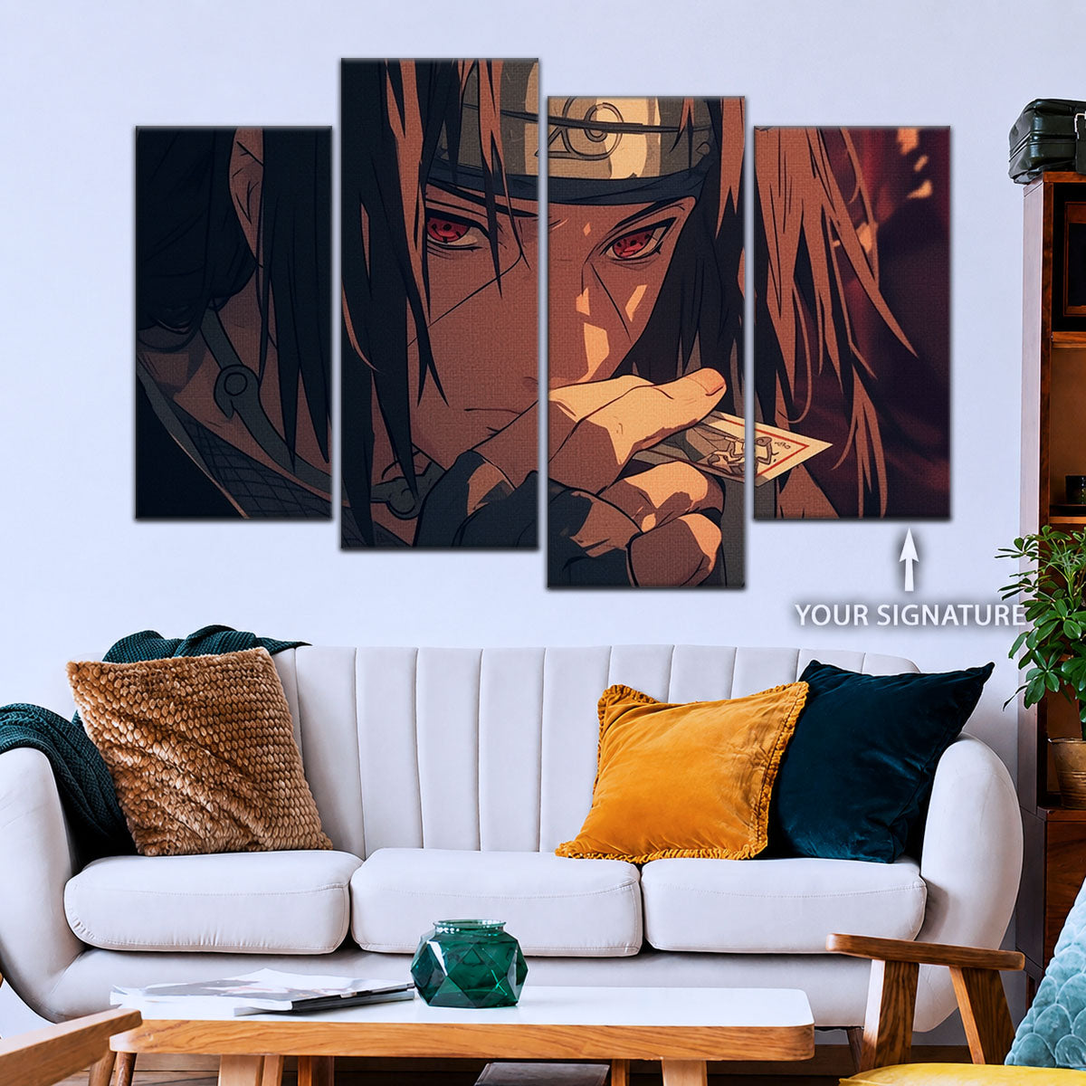 Naruto Canvas Wall Art - NA5065 - Itachi Uchiha Mysterious Gaze Eyes