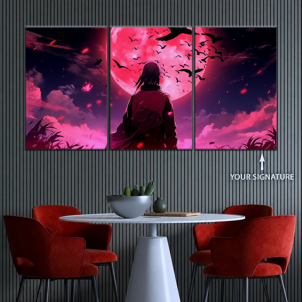 Naruto Canvas Wall Art - NA5073 - Itachi Uchiha Moonlight Silhouette