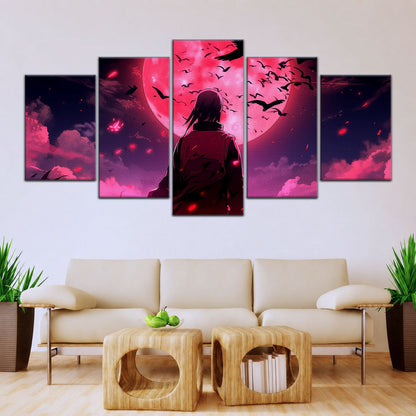 Naruto Canvas Wall Art - NA5073 - Itachi Uchiha Moonlight Silhouette