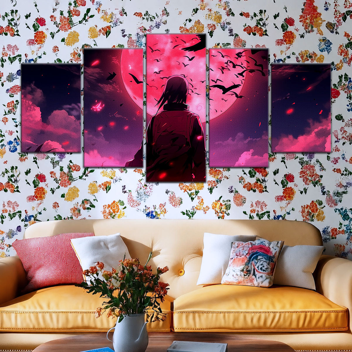 Naruto Canvas Wall Art - NA5073 - Itachi Uchiha Moonlight Silhouette