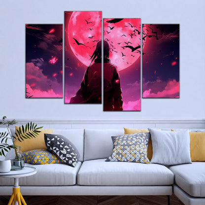 Naruto Canvas Wall Art - NA5073 - Itachi Uchiha Moonlight Silhouette