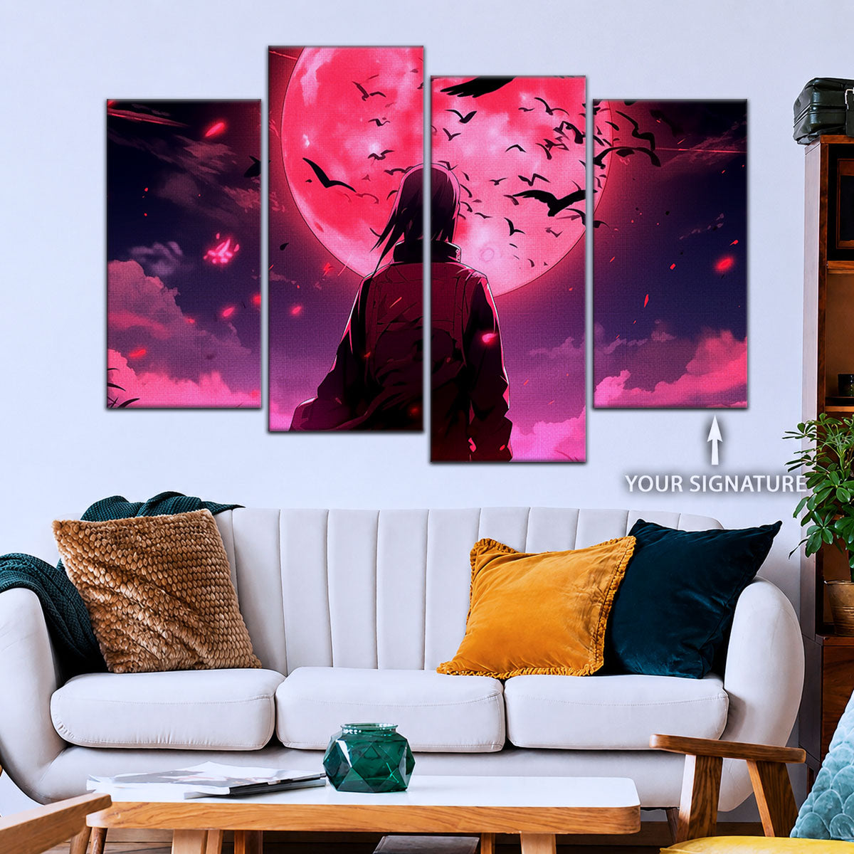 Naruto Canvas Wall Art - NA5073 - Itachi Uchiha Moonlight Silhouette