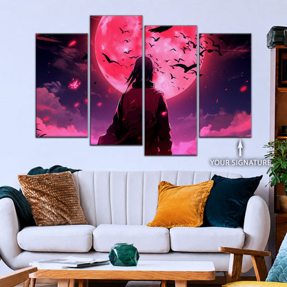 Naruto Canvas Wall Art - NA5073 - Itachi Uchiha Moonlight Silhouette