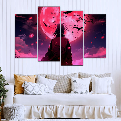Naruto Canvas Wall Art - NA5073 - Itachi Uchiha Moonlight Silhouette