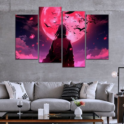 Naruto Canvas Wall Art - NA5073 - Itachi Uchiha Moonlight Silhouette