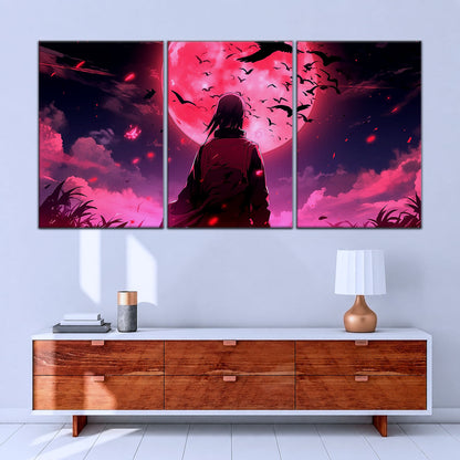 Naruto Canvas Wall Art - NA5073 - Itachi Uchiha Moonlight Silhouette
