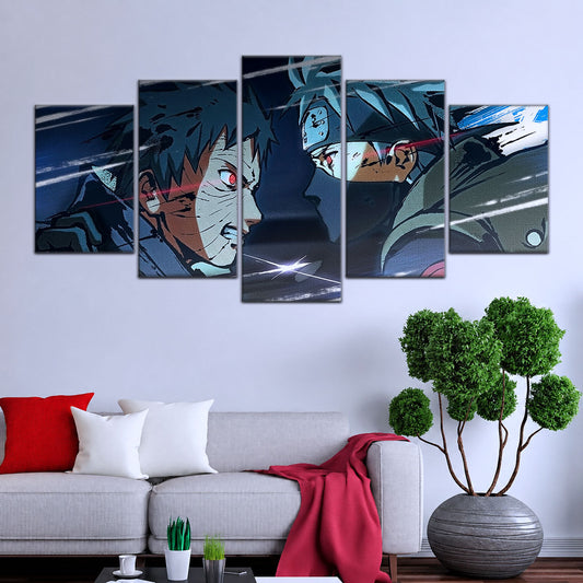 Naruto Canvas Wall Art - NA5075 - Obito Uchiha Vs Kakashi Hatake