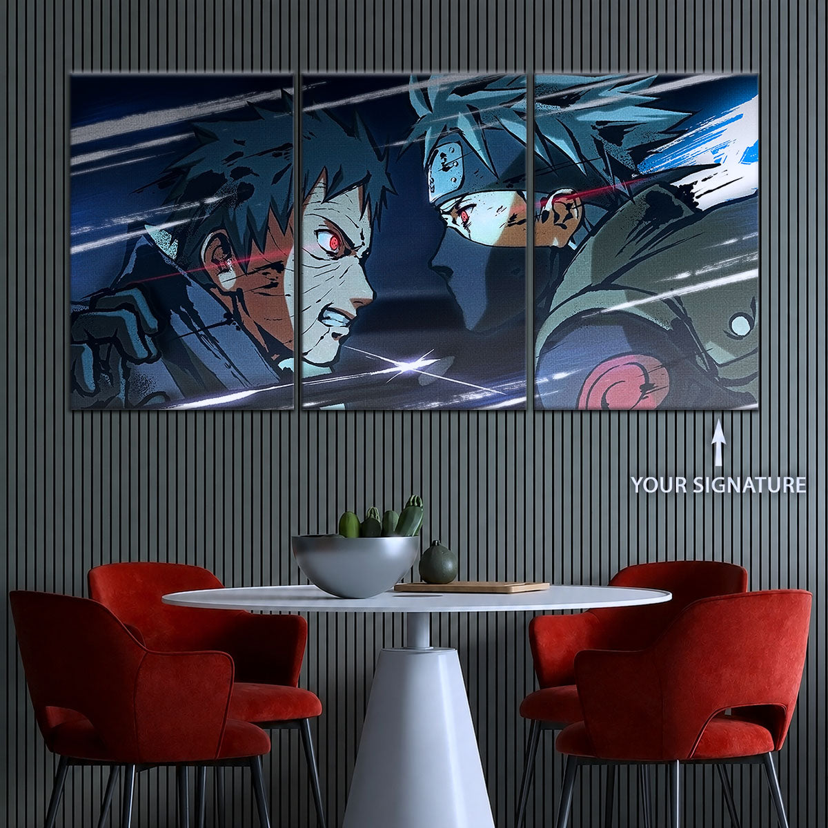Naruto Canvas Wall Art - NA5075 - Obito Uchiha Vs Kakashi Hatake