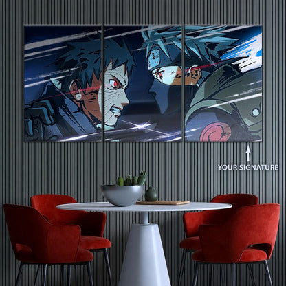 Naruto Canvas Wall Art - NA5075 - Obito Uchiha Vs Kakashi Hatake