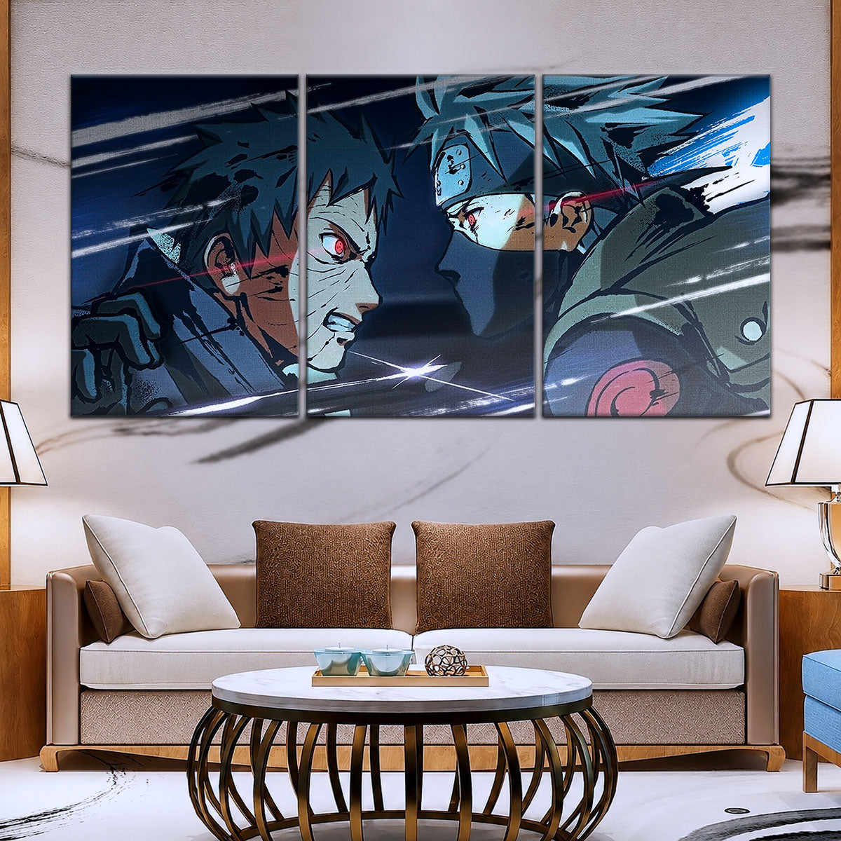 Naruto Canvas Wall Art - NA5075 - Obito Uchiha Vs Kakashi Hatake
