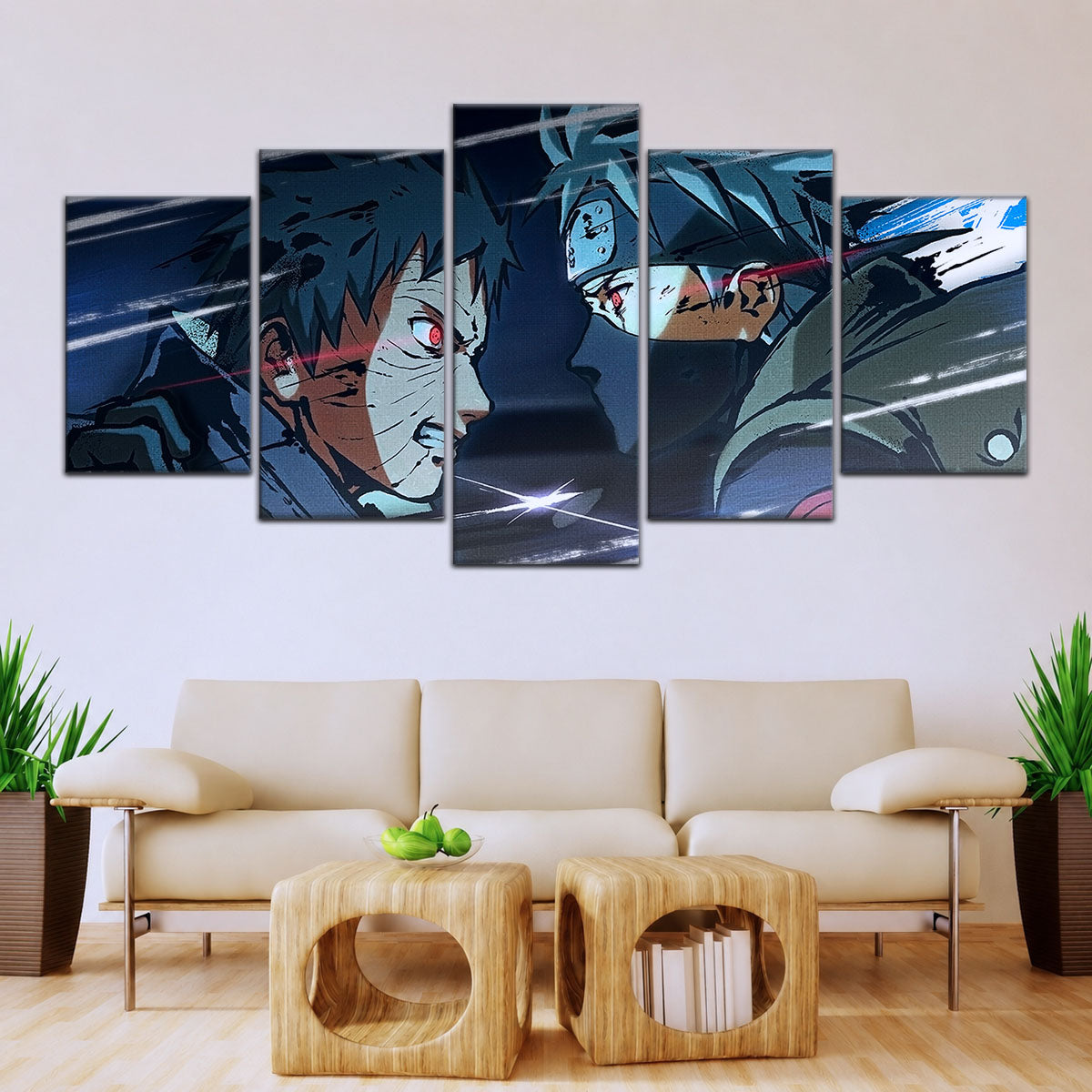 Naruto Canvas Wall Art - NA5075 - Obito Uchiha Vs Kakashi Hatake
