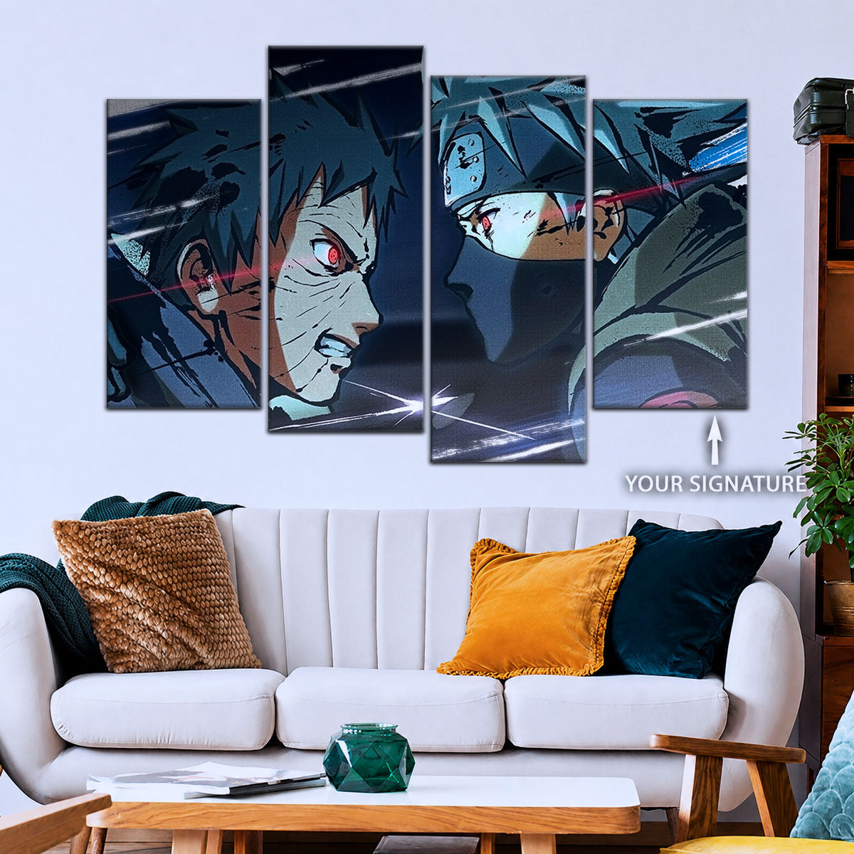 Naruto Canvas Wall Art - NA5075 - Obito Uchiha Vs Kakashi Hatake
