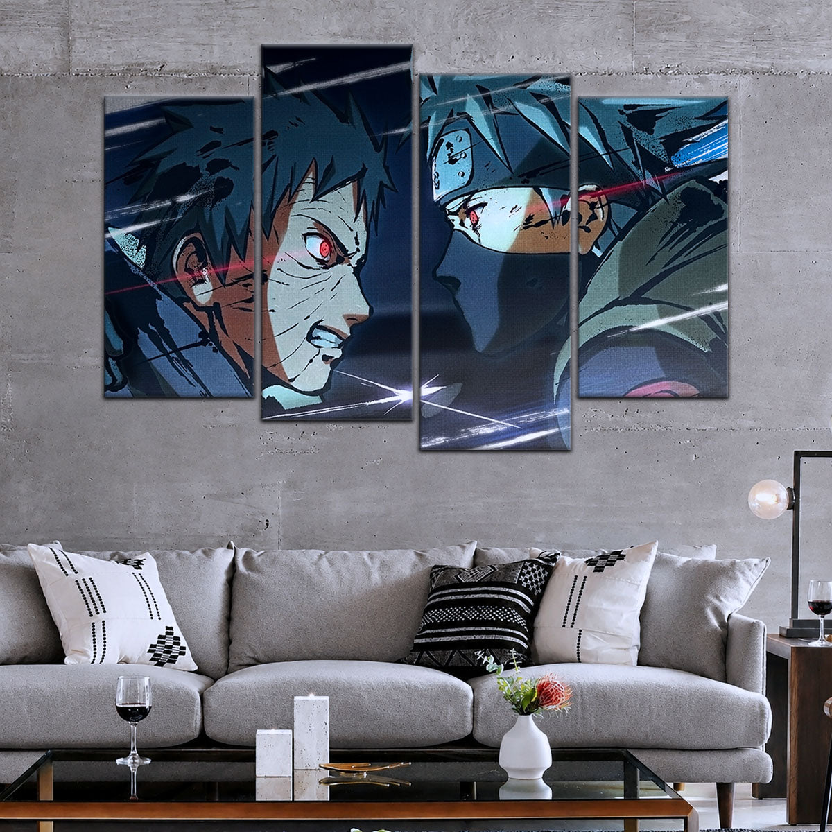 Naruto Canvas Wall Art - NA5075 - Obito Uchiha Vs Kakashi Hatake