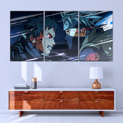 Naruto Canvas Wall Art - NA5075 - Obito Uchiha Vs Kakashi Hatake