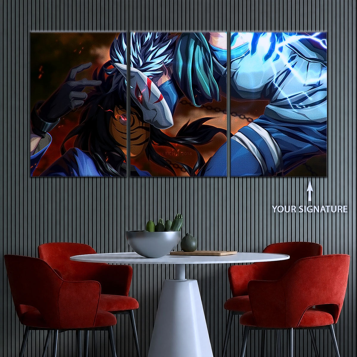 Naruto Canvas Wall Art - NA5076 - Obito Uchiha Vs Kakashi Hatake