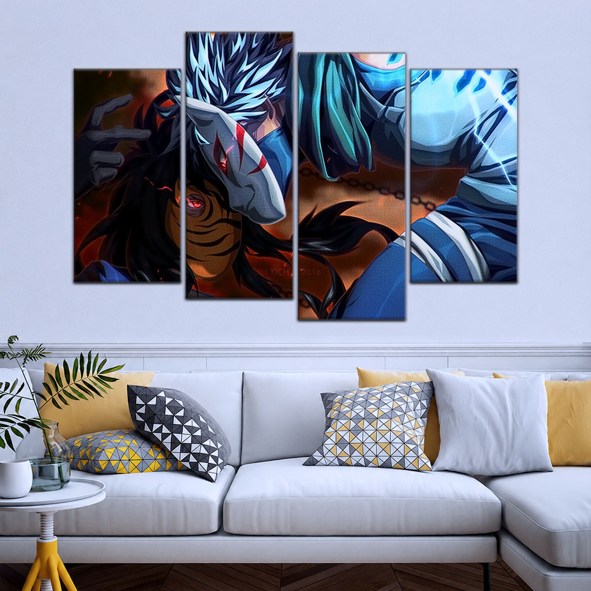 Naruto Canvas Wall Art - NA5076 - Obito Uchiha Vs Kakashi Hatake