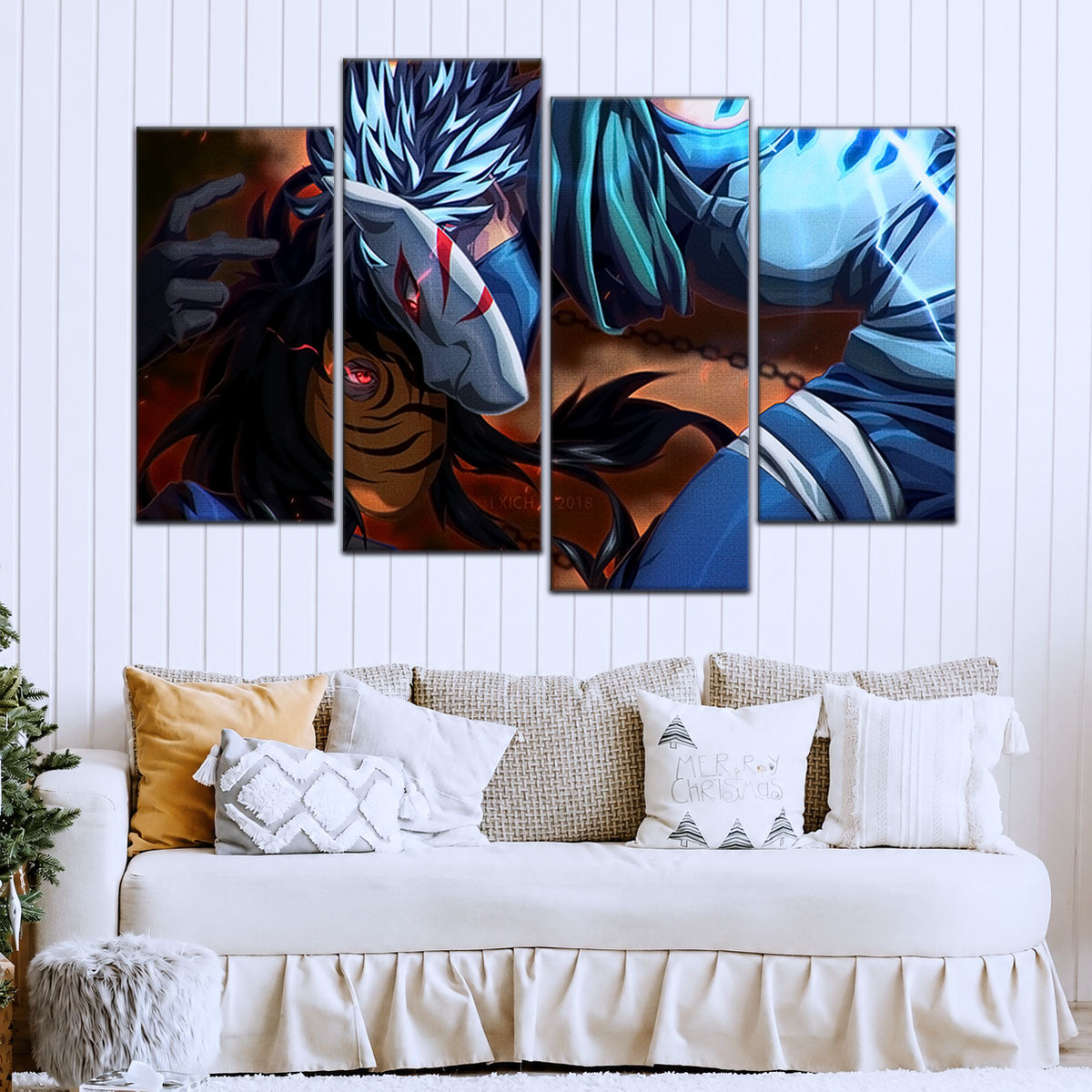 Naruto Canvas Wall Art - NA5076 - Obito Uchiha Vs Kakashi Hatake