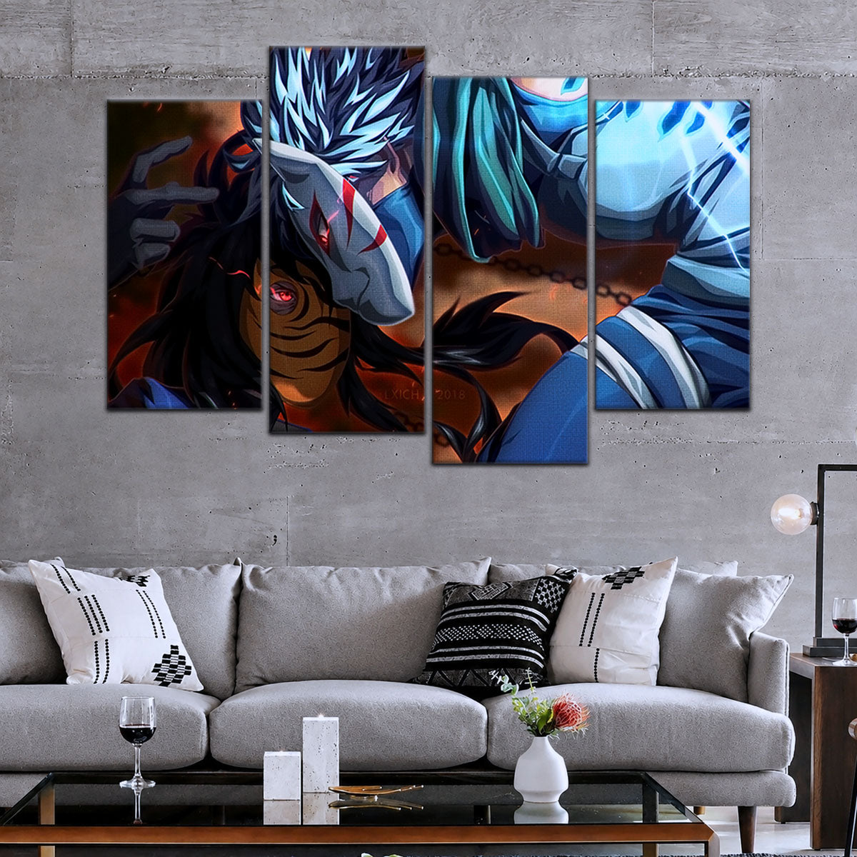 Naruto Canvas Wall Art - NA5076 - Obito Uchiha Vs Kakashi Hatake
