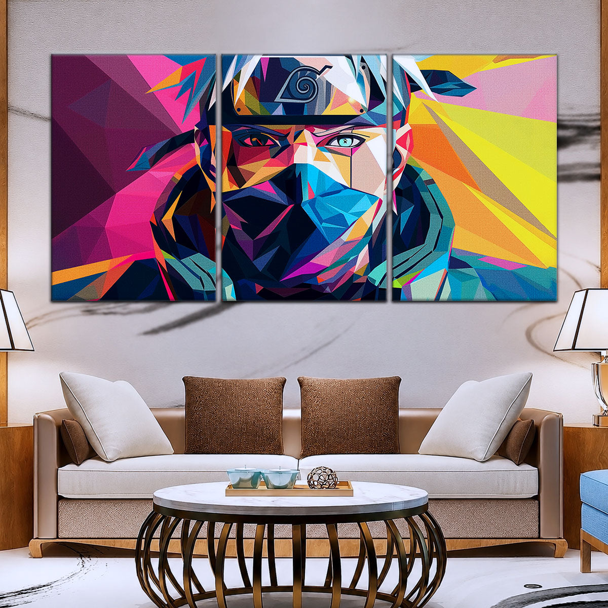 Naruto Canvas Wall Art - NA5080 - Kakashi Hatake Geometric