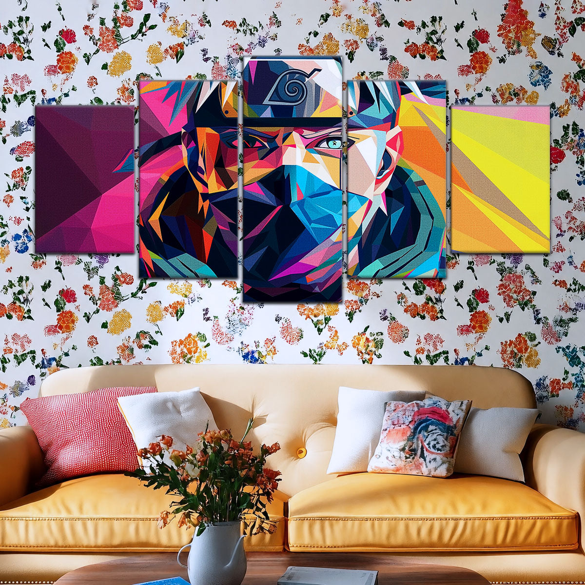 Naruto Canvas Wall Art - NA5080 - Kakashi Hatake Geometric