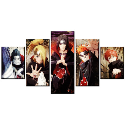 Naruto Canvas Wall Art - NA5103 - Uzumaki Naruto - Uchiha Sasuke - Gaara - Kisame - Deidara