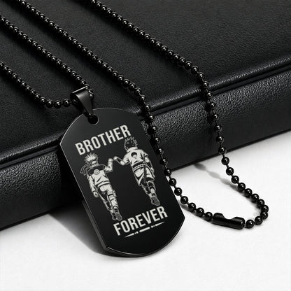 Naruto Engraved Dog Tag Necklace - NAD014 - Naruto Uzumaki - Sasuke Uchiha - Brother Forever