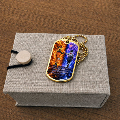 Naruto Dog Tag Necklace - NADL009 - Naruto Uzumaki - Sasuke Uchiha - Better Than You Were The Day Before