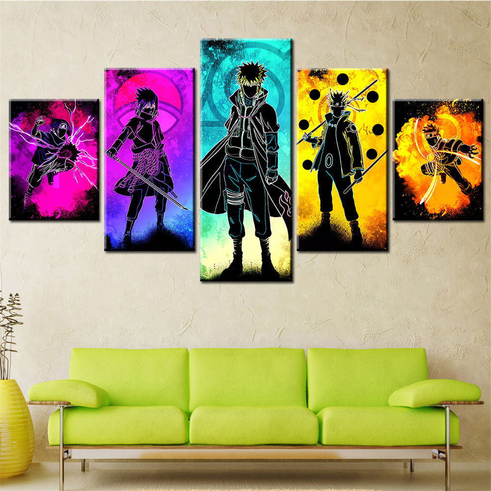 Naruto Canvas Wall Art - NA5129 - Uzumaki Naruto - Uchiha Sasuke - Itachi - Kakashi - Minato