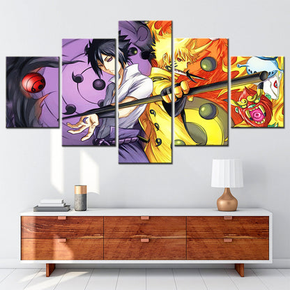 Naruto Canvas Wall Art - NA5136 - Uzumaki Naruto - Uchiha Sasuke