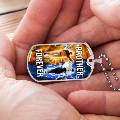 Naruto - NADL001 - Brother Forever - Uzumaki Naruto  - Uchiha Sasuke - Naruto Dog Tag - Military Ball Chain - Luxury Dog Tag