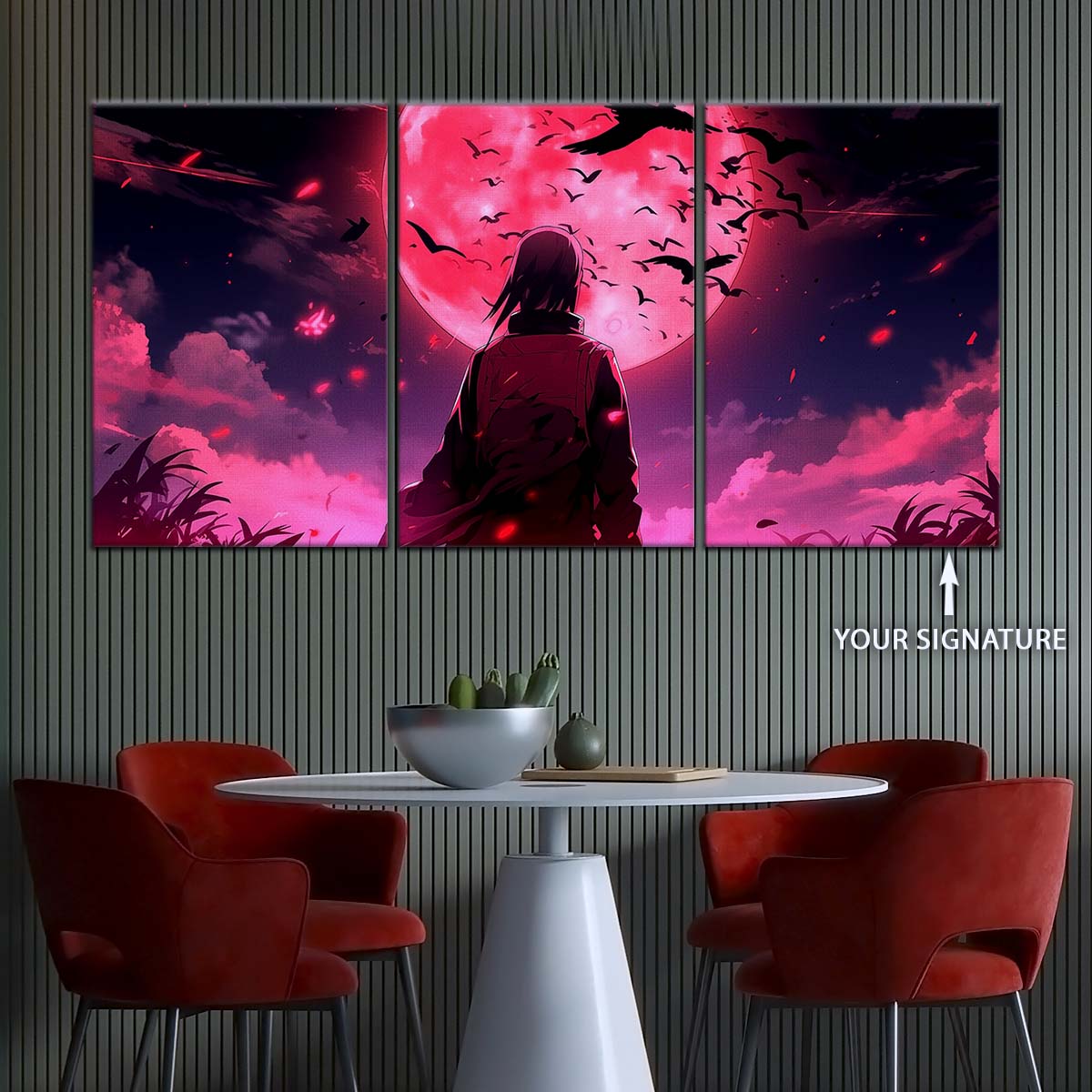 Naruto Wall Art - NA5073 - Itachi Uchiha Moonlight Silhouette - Naruto Poster - Naruto Canvas