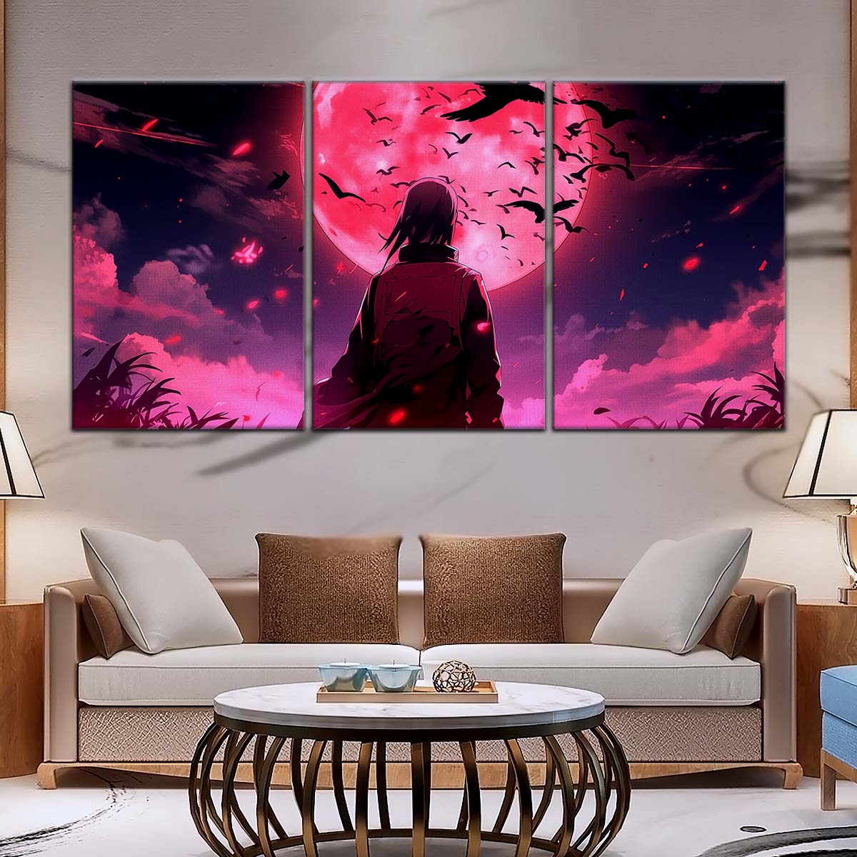 Naruto Wall Art - NA5073 - Itachi Uchiha Moonlight Silhouette - Naruto Poster - Naruto Canvas