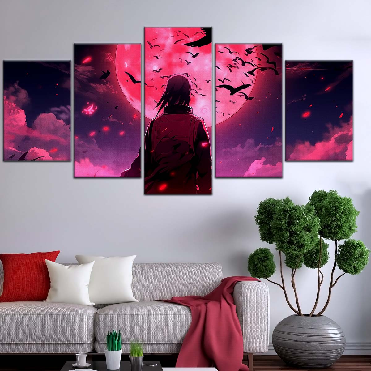 Naruto Wall Art - NA5073 - Itachi Uchiha Moonlight Silhouette - Naruto Poster - Naruto Canvas