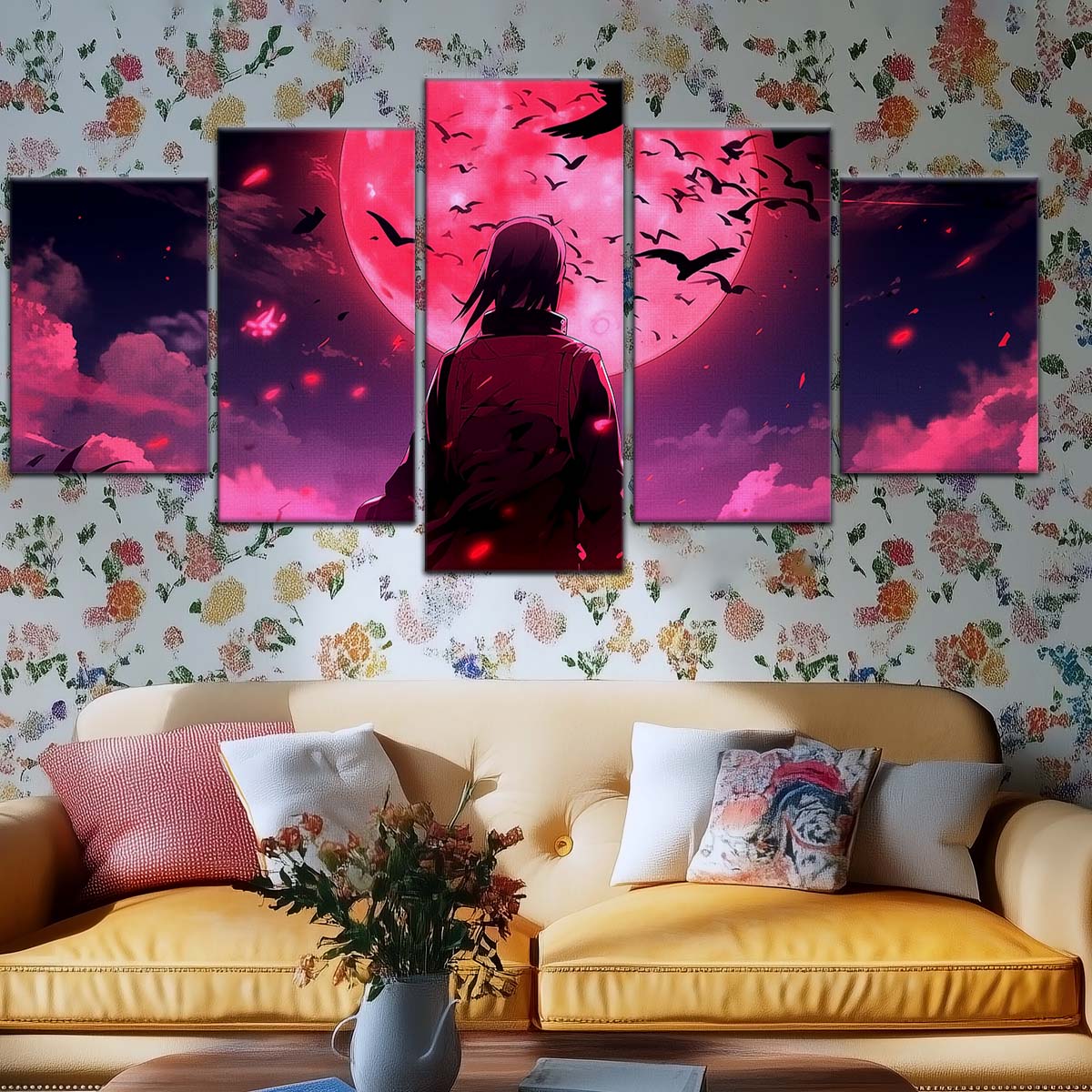 Naruto Wall Art - NA5073 - Itachi Uchiha Moonlight Silhouette - Naruto Poster - Naruto Canvas