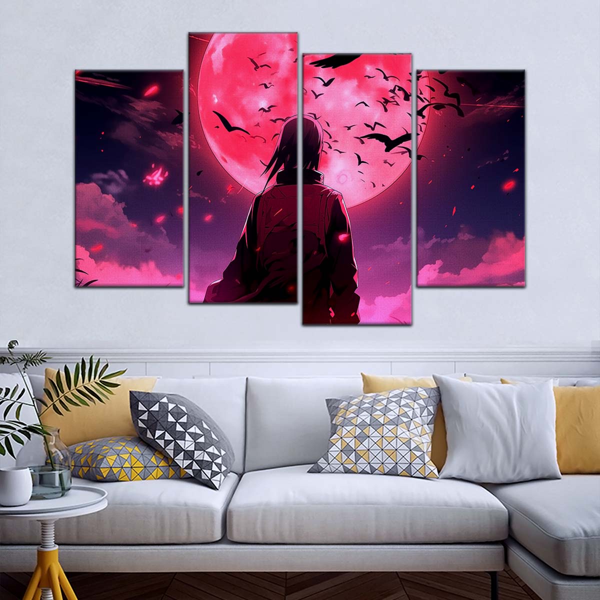 Naruto Wall Art - NA5073 - Itachi Uchiha Moonlight Silhouette - Naruto Poster - Naruto Canvas