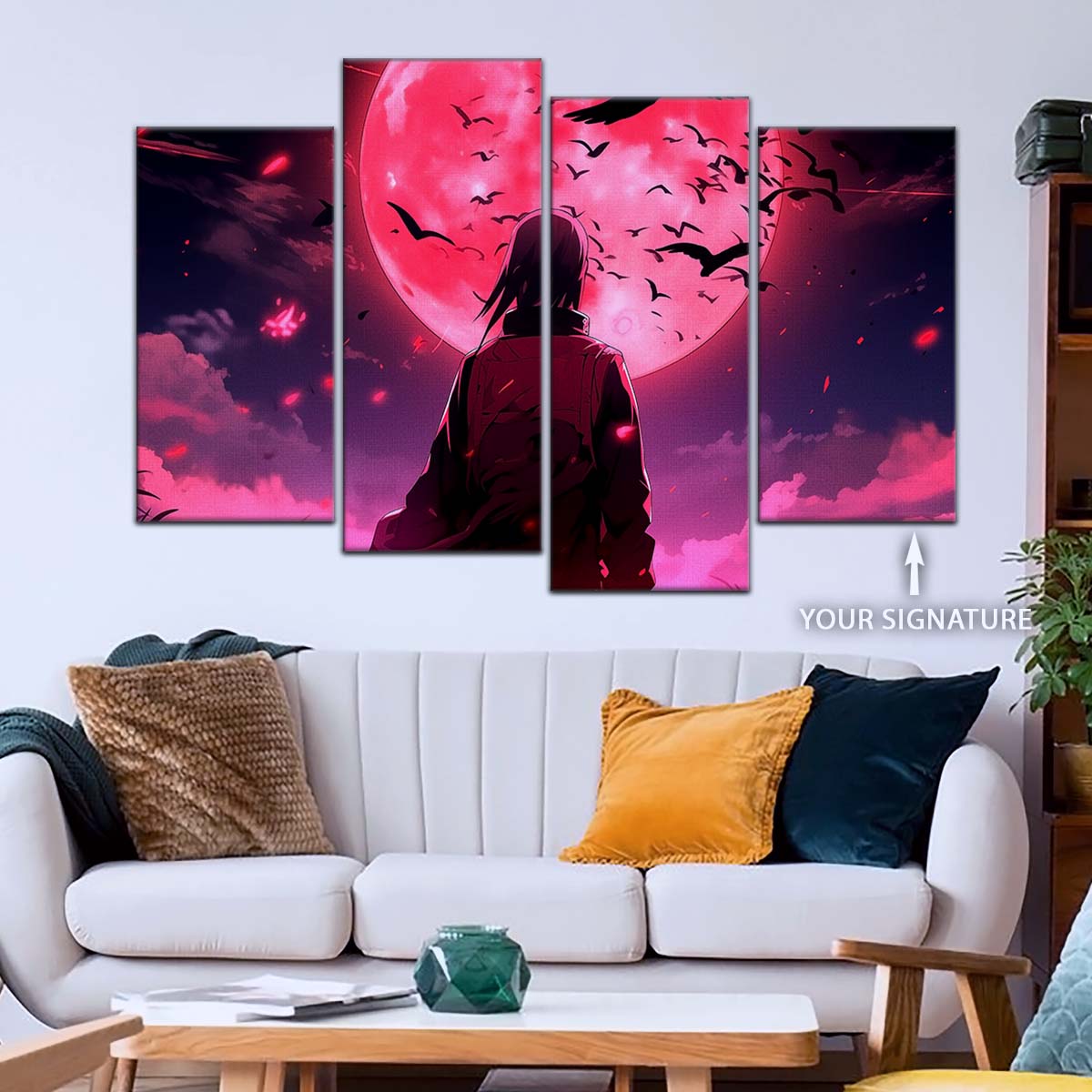 Naruto Wall Art - NA5073 - Itachi Uchiha Moonlight Silhouette - Naruto Poster - Naruto Canvas
