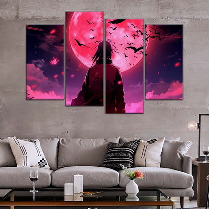 Naruto Wall Art - NA5073 - Itachi Uchiha Moonlight Silhouette - Naruto Poster - Naruto Canvas